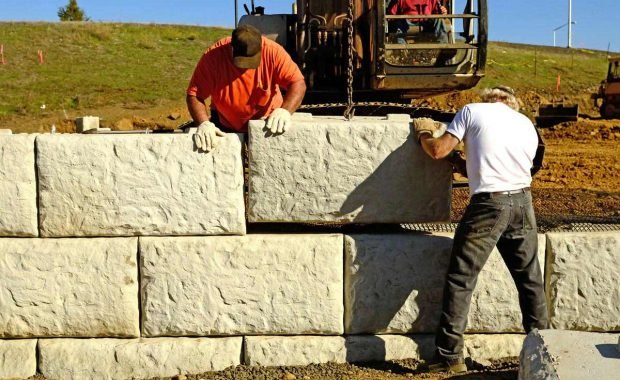 retaining wall construction